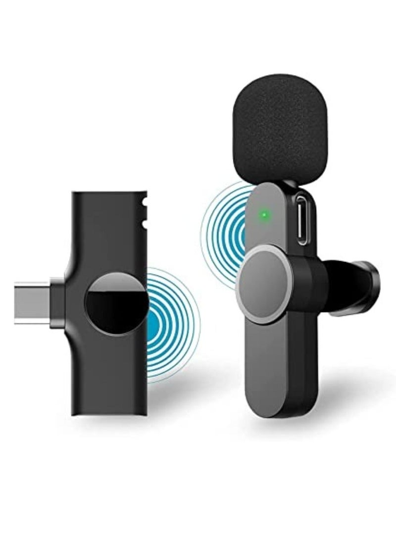2 in 1 iphone or type-c Wireless Lavalier Microphone For IPhone, Plug Play, Portable Audio Video Recording Mic for Youtube, Live Stream, Vlog, Interview, Laptops PC - Image 1