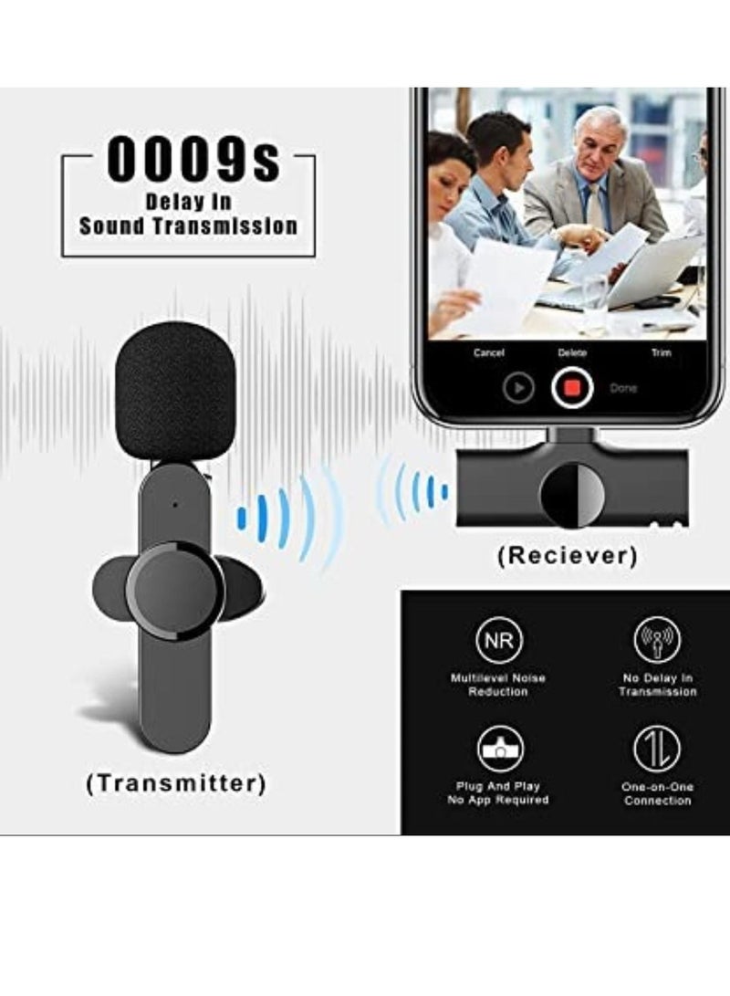 2 in 1 iphone or type-c Wireless Lavalier Microphone For IPhone, Plug Play, Portable Audio Video Recording Mic for Youtube, Live Stream, Vlog, Interview, Laptops PC - Image 4