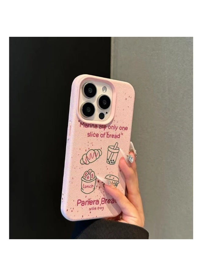 NIBEMINENT Bread Burger Protective TPU Case Cover For iPhone 16 Pro, Powder - Image 2