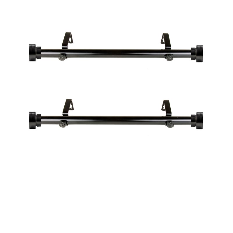Rod Desyne 1 inch Side Curtain Rod 1220 inch Set of 2 Black - Image 2