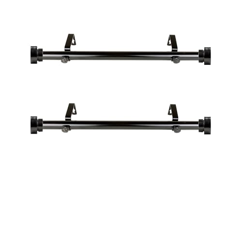 Rod Desyne 1 inch Side Curtain Rod 1220 inch Set of 2 Black - Image 1