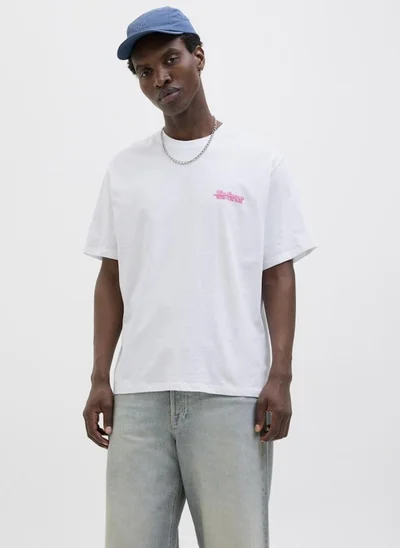 JACK & JONES Text Print Regular Fit T-Shirt