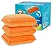 SCRUBIT Miracle Microfiber Kitchen Sponge by ScrubIt NonScratch Heavy Duty Dishwashing Cleaning sponges Machine Washable Orange - Image 1