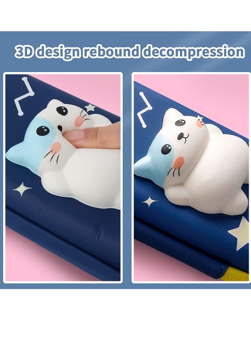 SYOSI Pencil Case for Boys Girls 3D Decompression Pen Case Large Aesthetic Pencilcase with Compartments Big Capacity Pencil Pouch Cute Pen Bag Office Box Organizer for Secondary School - Image 2