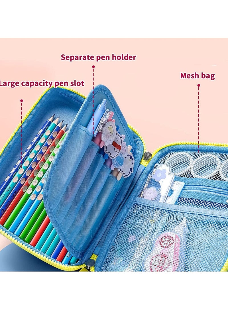SYOSI Pencil Case for Boys Girls 3D Decompression Pen Case Large Aesthetic Pencilcase with Compartments Big Capacity Pencil Pouch Cute Pen Bag Office Box Organizer for Secondary School - Image 3