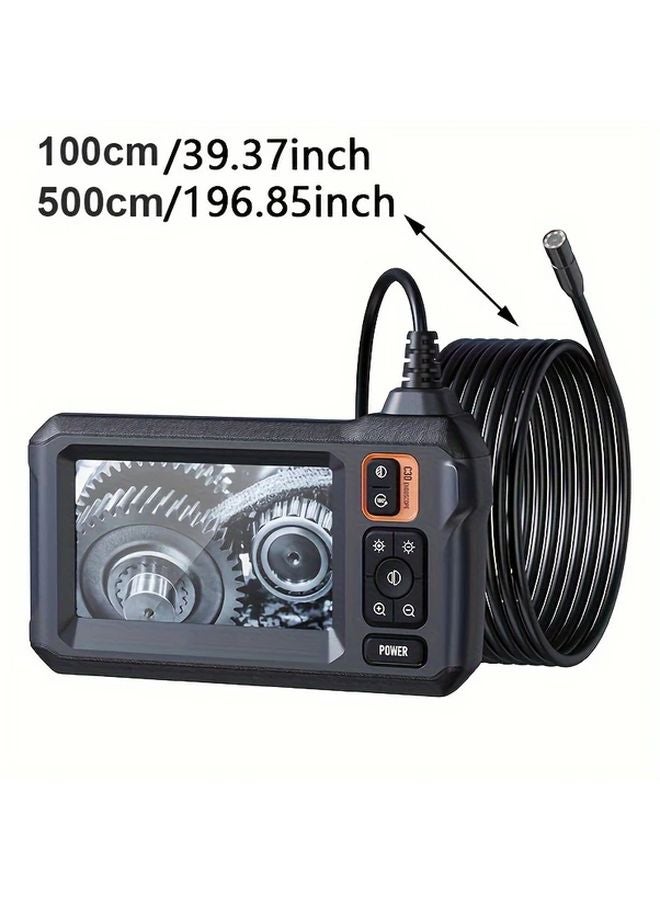 Black 118 Inch Industrial Endoscope with Light 4 3 Inch LCD Screen Borescope Inspection Camera - Image 3