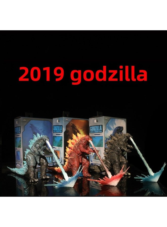 7 Inch NECA Movie Godzilla War King Kong Movable Model Hand Toy SHM Monster Nuclear Jet Box-Color:2019 Red Lotus Godzilla Sends Breath 00  - Image 2