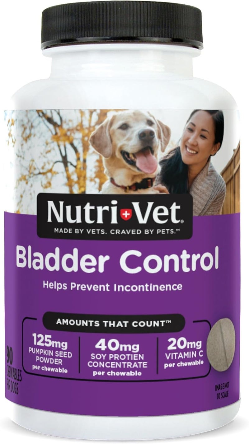 nutri vet Nutri-Vet Bladder Control Supplement for Dogs - 90 Chewable Tablets with Cranberry and Immune Support - Image 1