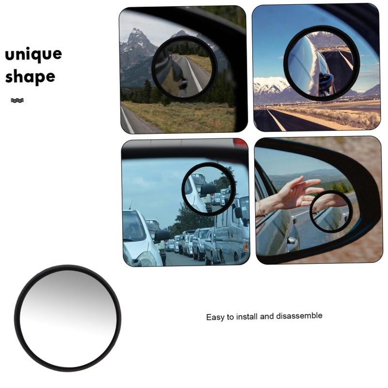 Wide Angle Blind Spot Mirror Rotatable Suction Cup For Car Glass Rear View - Image 4
