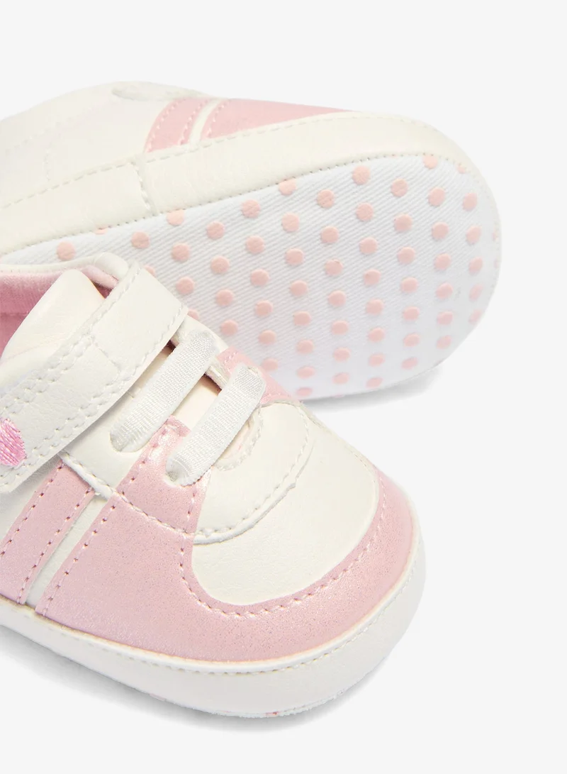 Matalan Baby Pink Soft Sole Retro Trainers