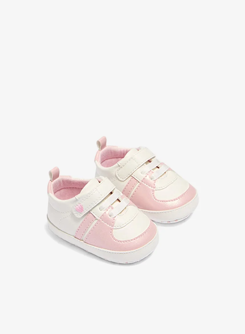 Matalan Baby Pink Soft Sole Retro Trainers