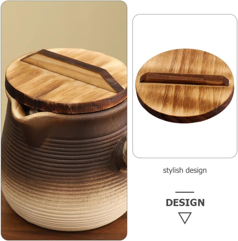Carefully engineered build DOITOOL Wooden Tea Kettle Lid Replacement, Delicate Tea Pot Cover for Home Stovetop Kettle, Large Capacity Teapot Lid Compatible with Stove Cooking Batch consistent craftsmanship - Image 3