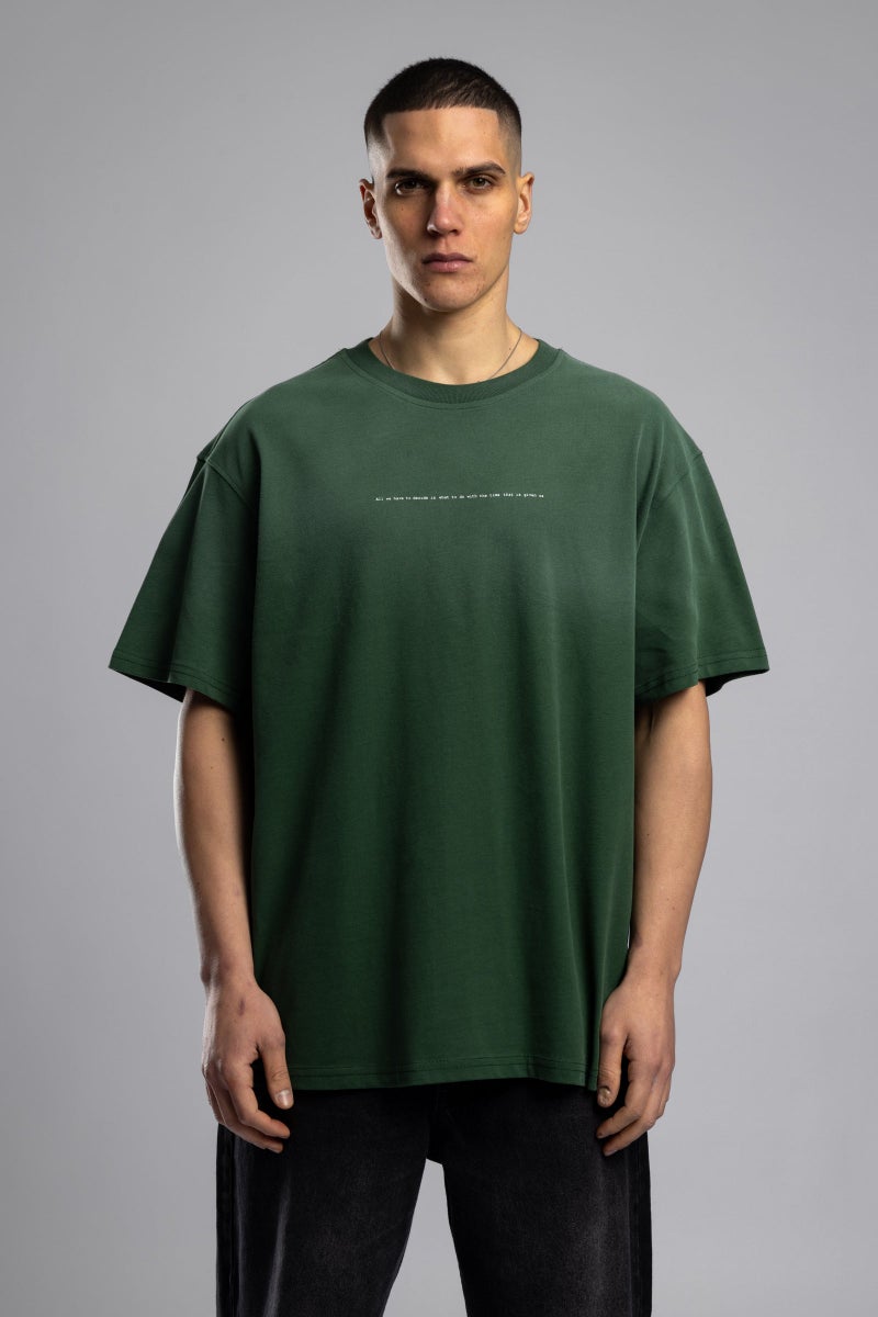 كاتش تيشيرت مغسول بطبعة بسيطة - Image 5