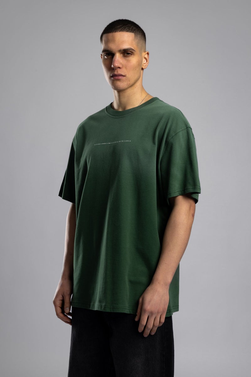 كاتش تيشيرت مغسول بطبعة بسيطة - Image 4