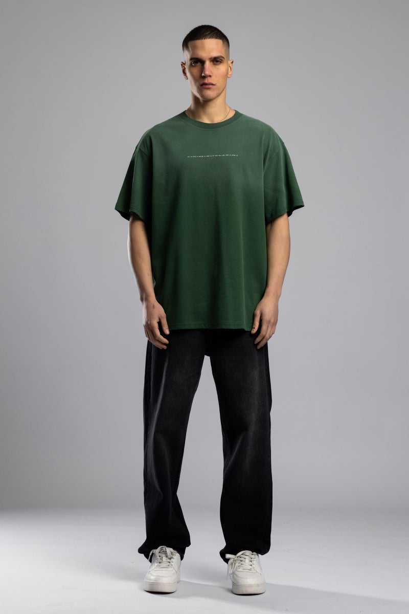 كاتش تيشيرت مغسول بطبعة بسيطة - Image 2