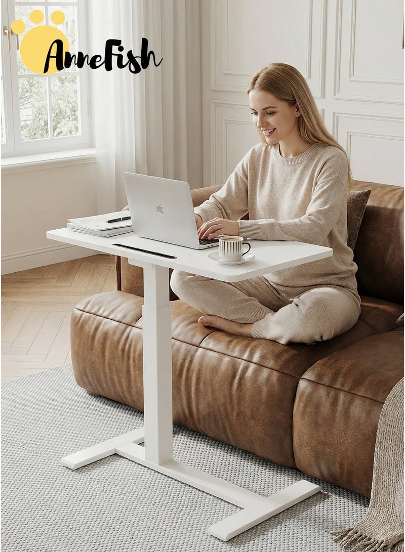 AnneFish 68*36*67.5-103.5cm Liftable Study Desk Overbed Standing Table with Pad Slot Office Computer Table Work Station Home Student Writing Desk Bedside Table Home Use Bed Table Adjustable Height 67.5-103.5cm - Image 1