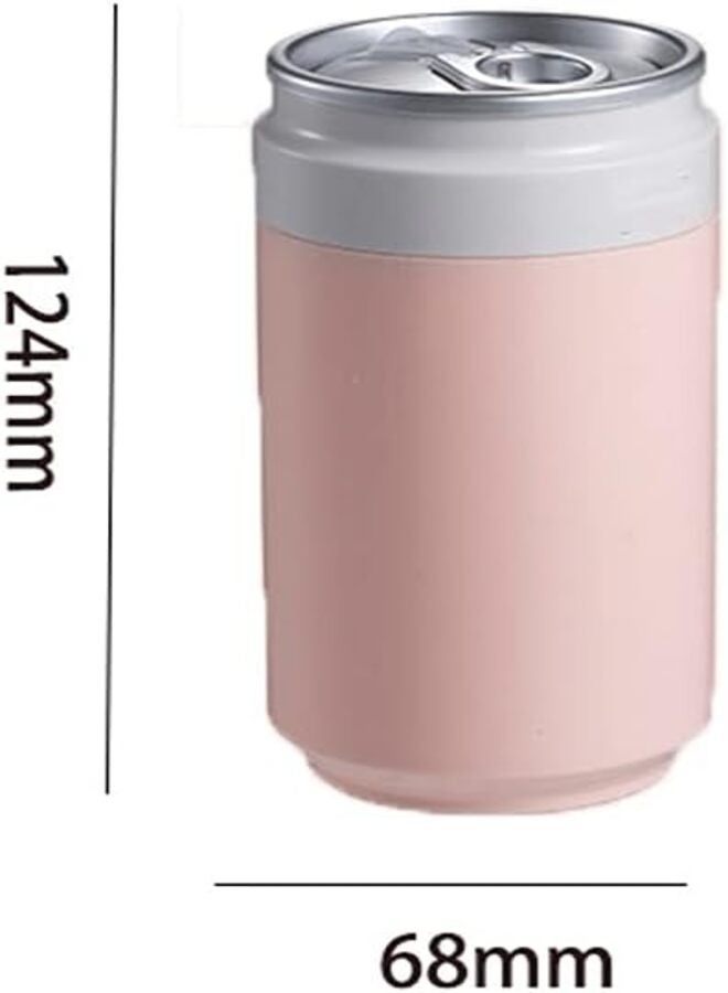 Portable USB Air Humidifier with Flame Lamp, Mini Personal Humidifier for Office, Travel, Car, Bedroom with Quiet Operation, Auto Shut-Off, 260ml, Pink  - Image 3