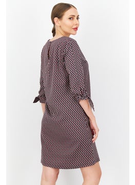 Zero Women Allover Print Mini Dress, Black Combo  - Image 3
