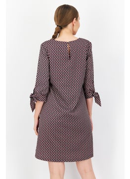 Zero Women Allover Print Mini Dress, Black Combo  - Image 2