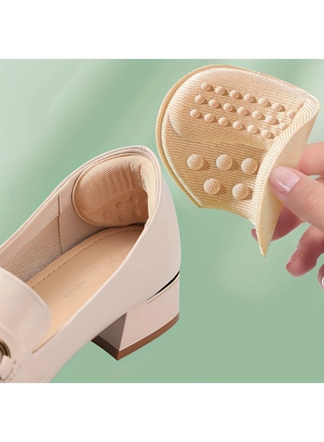 4pairs Self-Adhesive Heel Grips, Shoe Size Reducer Pads, Anti-Slip and Anti-Fray Insoles for Shoes, Unisex with Grip Texture Surface, Thickened Shock Absorption Cushioning, Blister Prevention Inserts - Image 3