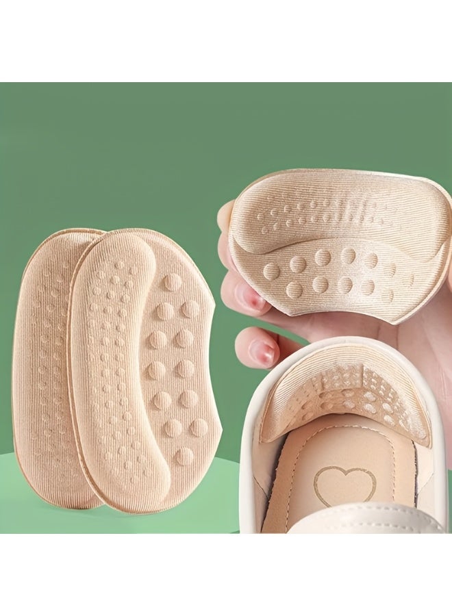 4pairs Self-Adhesive Heel Grips, Shoe Size Reducer Pads, Anti-Slip and Anti-Fray Insoles for Shoes, Unisex with Grip Texture Surface, Thickened Shock Absorption Cushioning, Blister Prevention Inserts - Image 2