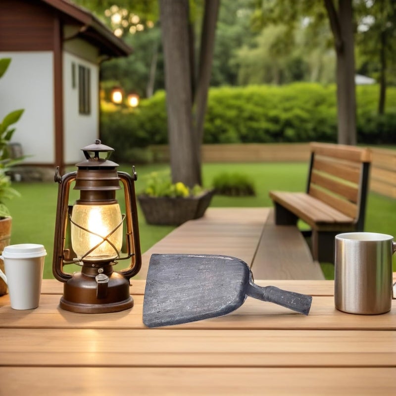Veemoon Steel Fireplace Ash Shovel, BBQ Charcoal Shovel Small Compact Coal Scoop Cleaning Flat Scooping Spade for Kitchen Sand Stove Garden Supplies Outdoor Indoor (4.3 * 7.8“) - Image 4