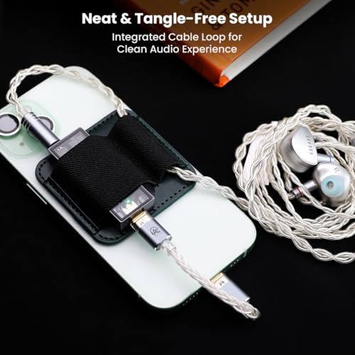 AUDIOCULAR Magnetic DAC Dongle Holster MagSafe Holder for iPhone 16/15/14 & Android | Fits Blon V1, Luna, Paw S1, Shanling UA1/UA5, Onix XI1 Portable DAC | Elastic Bands, Microfiber Lining, 3M Ring - Image 4