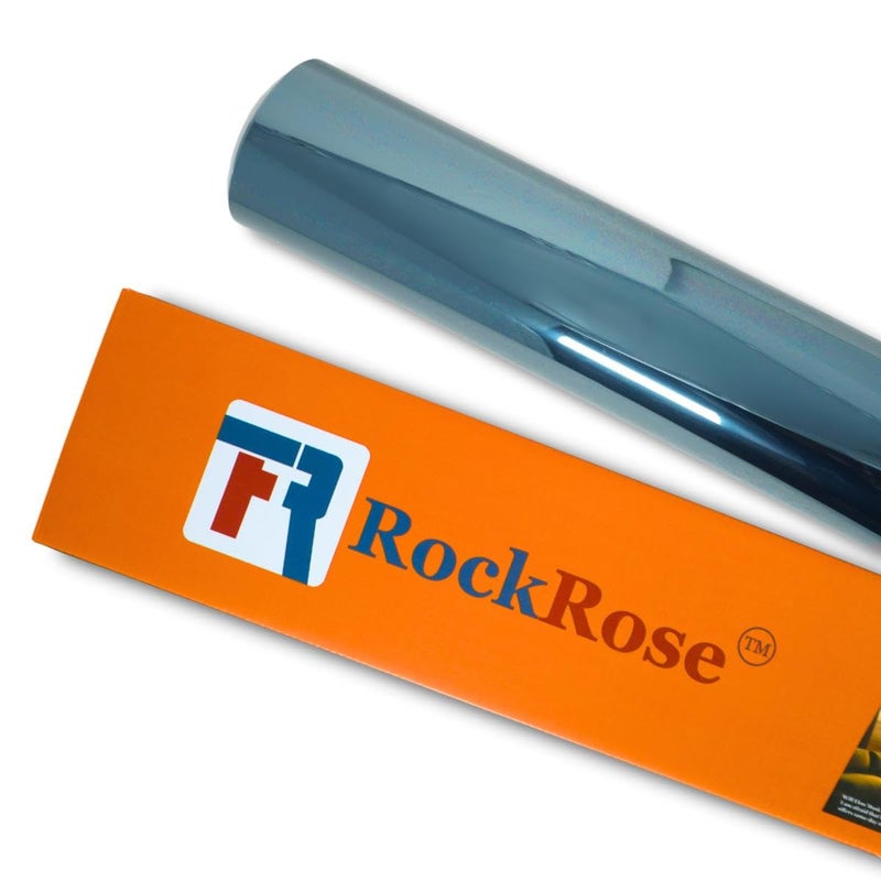 RockRose 75 Nano Ceramic Car Window Tint 40 in x 6FT 2PLY Privacy Film Heat Block 99 UVR and 85 IRR Block for Auto or Home Strong Adhesive Easy Shrink Plotter Friendly Charcoal