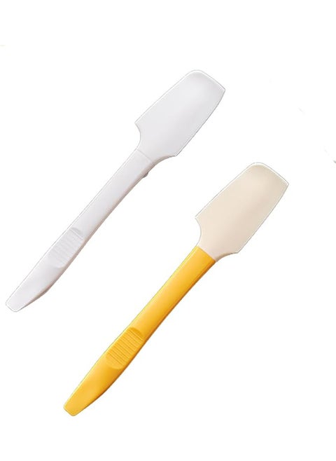 2 Pack Silicone Jam Spreader Spatula with Can Opener End Multi Purpose Spreaders for Jar Peanut Butter Jelly Spreader Chocolate Spreader Mixing Scraper