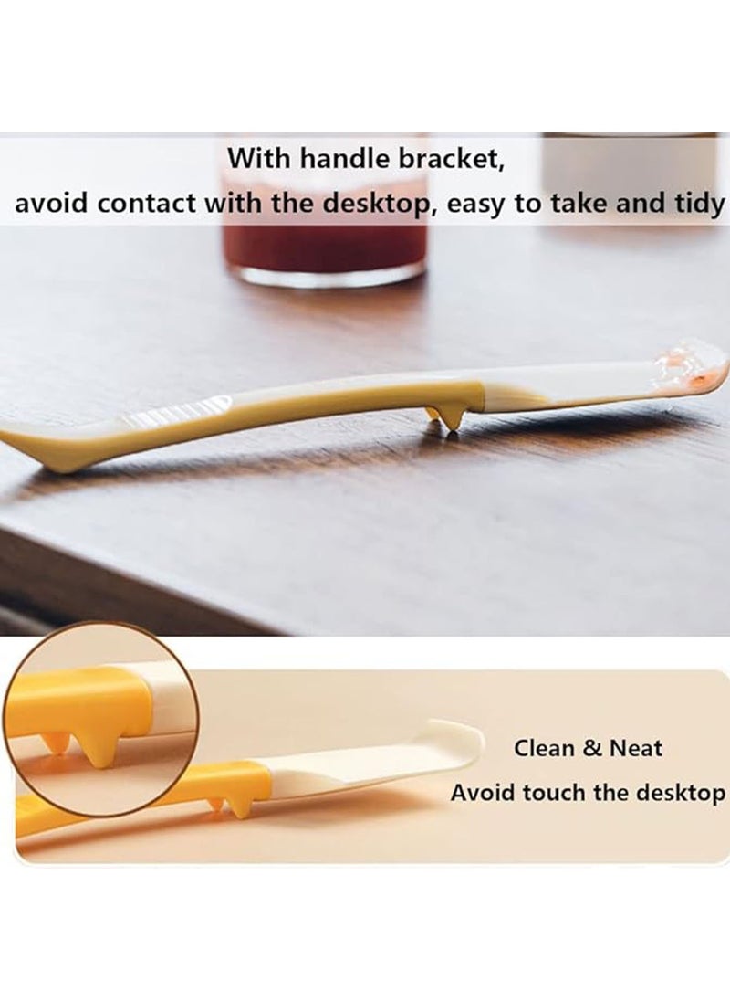 Generic - 2 Pack Silicone Jam Spreader Spatula with Can Opener End Multi Purpose Spreaders for Jar Peanut Butter Jelly Spreader Chocolate Spreader Mixing Scraper - Image 1