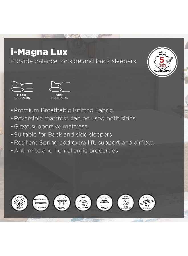 Home Box iMagna Lux Nxt High Resilience Foam Bonnell Spring Queen Mattress - 160x200x22 cm with 5 year warranty - Image 5