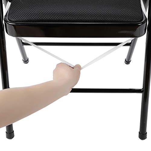 Peomeise Stretch Spandex Folding Chair Cover for Wedding Party Dining Banquet Event (Silver,6pcs) - Image 3