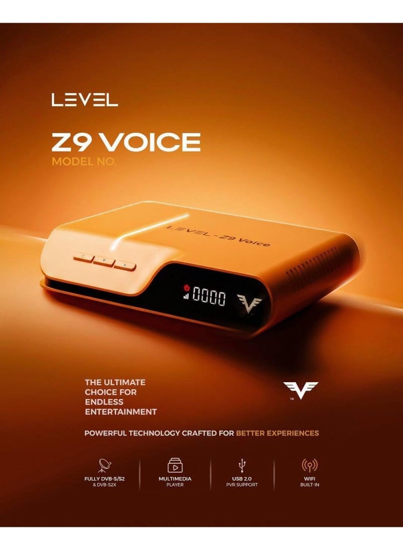 ليفل ريسيفر Level Z9 Voice بدعم التحكم الصوتي وWi-Fi مدمج – Full HD 1080P - Image 2