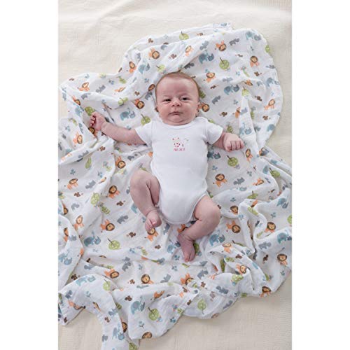 Chicco Swaddles Set 2Pcs Light Grey Animals - Image 3