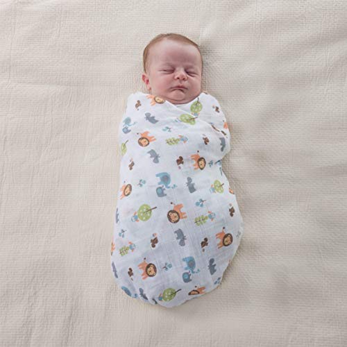 Chicco Swaddles Set 2Pcs Light Grey Animals - Image 2