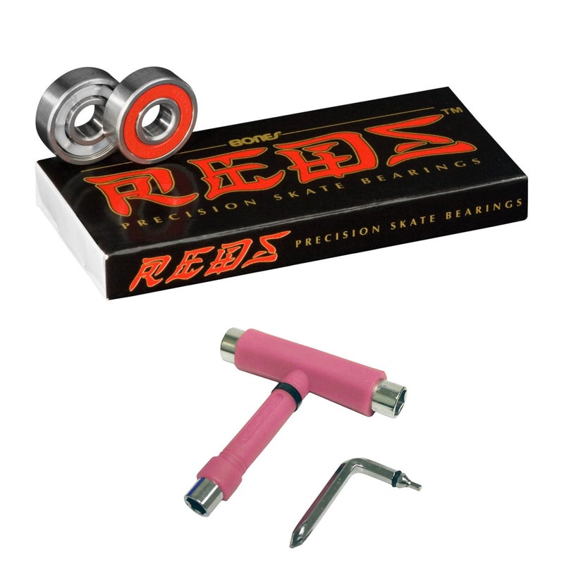 Reds Bearings + Skate T-Tool + Spacers (Pink)