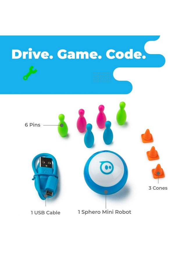 Sphero - Sphero Mini (Blue) - Coding Robot Ball - Educational Coding and Gaming for Kids and Teens - Bluetooth Connectivity - Interactive and Fun Learning Experience for Ages 8+ - Image 1