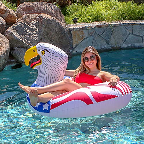 GoFloats American Eagle Party Tube Inflatable Raft, Float In Style (for Adults and Kids) - Image 3