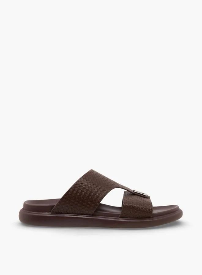 LBL by Shoexpress BROWN Men Textured Arabic Sandals for Men | Best Price UAE