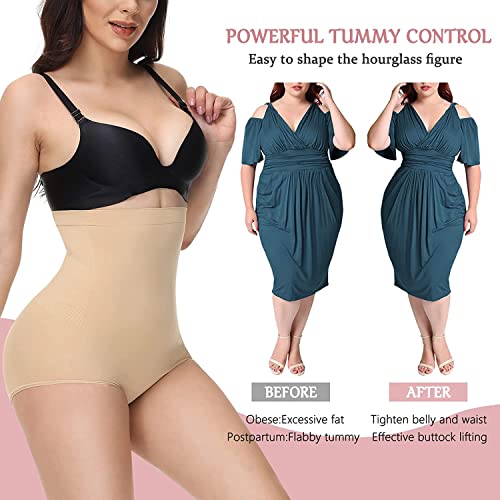 HSR Polypropylene (Pp) Women Waist Shapewear With Anti Rolling Strip Tummy Control Tucker Waist Slimming Panties Shapewear Underwear Waist Shapewear (Cream), M, Medium - Image 3