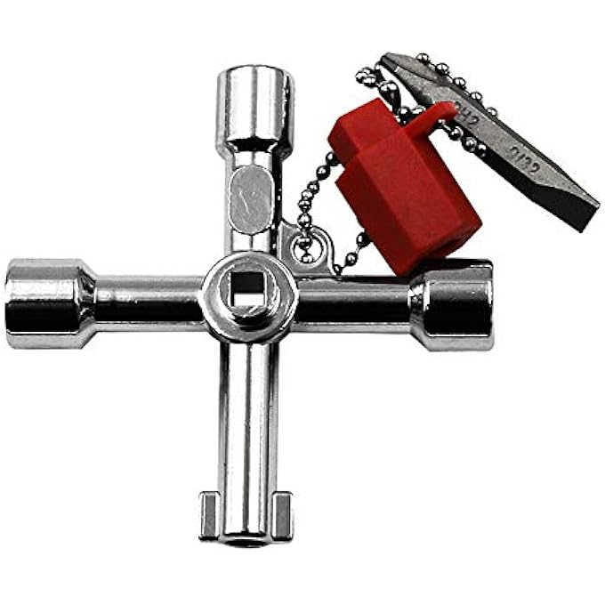 (4-WAY) RADIATOR KEY,METER BOX KEY FOR UK ELECTRIC GAS RADIATOR HEATING - Image 2