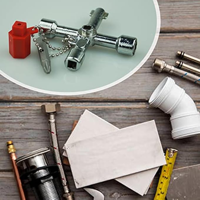 (4-WAY) RADIATOR KEY,METER BOX KEY FOR UK ELECTRIC GAS RADIATOR HEATING - Image 3