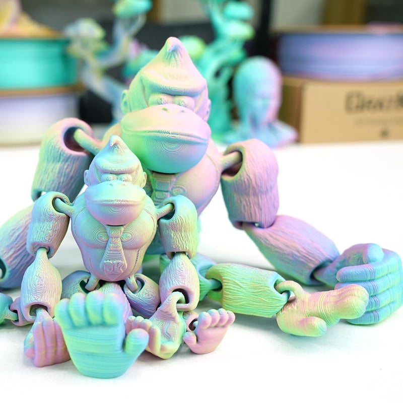 Gratkit Matte Tri-Color PLA Filament,Coextrusion PLA Filament 1.75mm, +/-0.03mm, 1KG/Roll, High Speed Matte PLA,Fluorite - Image 5