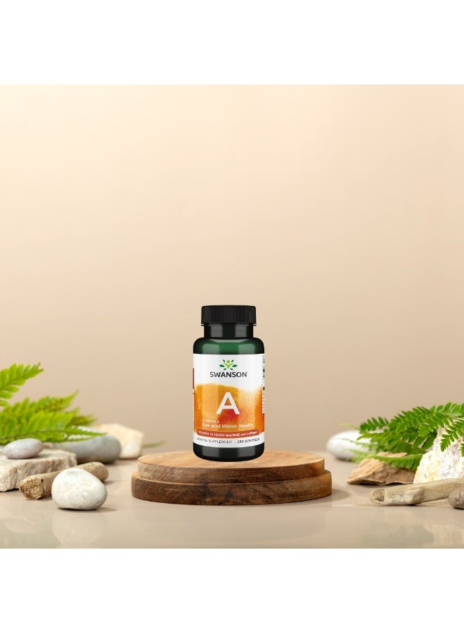 سوانسون Swanson, فيتامين أ، 10,000 وحدة دولية (3,000 ميكروغرام من RAE)، 250 كبسولة هلامية - Image 2