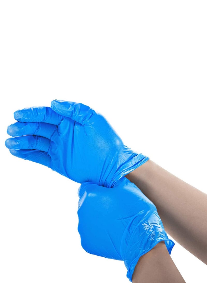 Powder Free Vinyl Disposable Blue Gloves 100 Pcs - Image 1