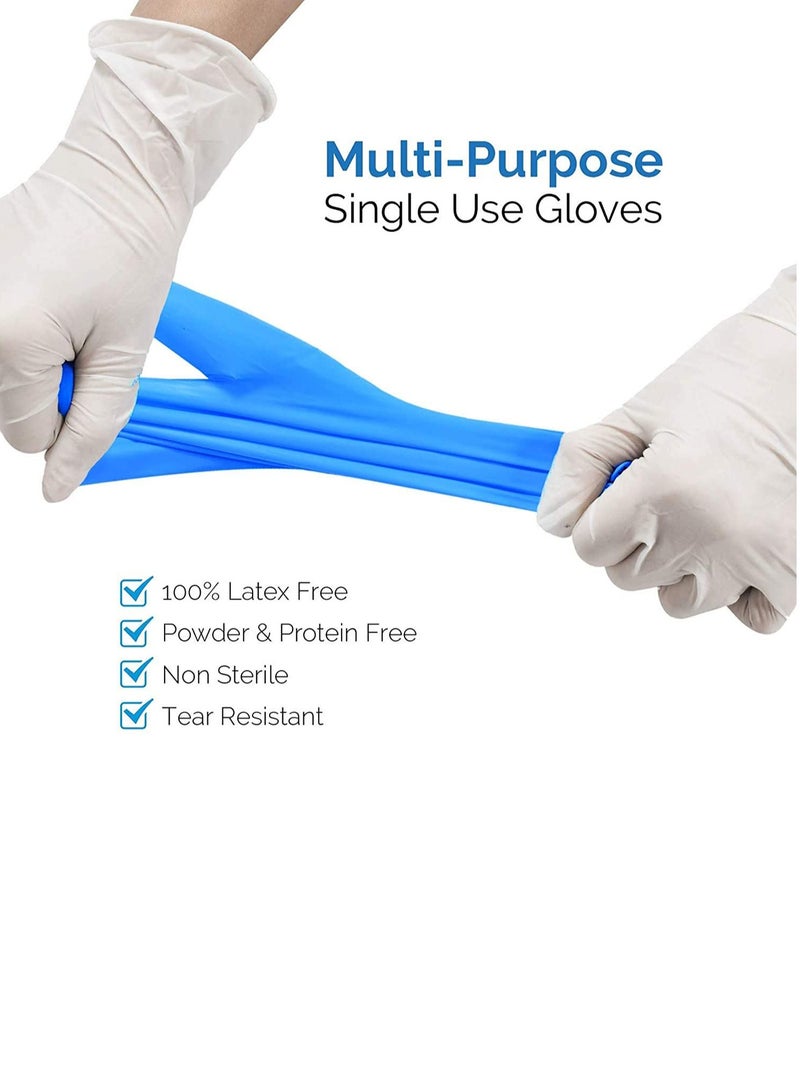 Powder Free Vinyl Disposable Blue Gloves 100 Pcs - Image 2