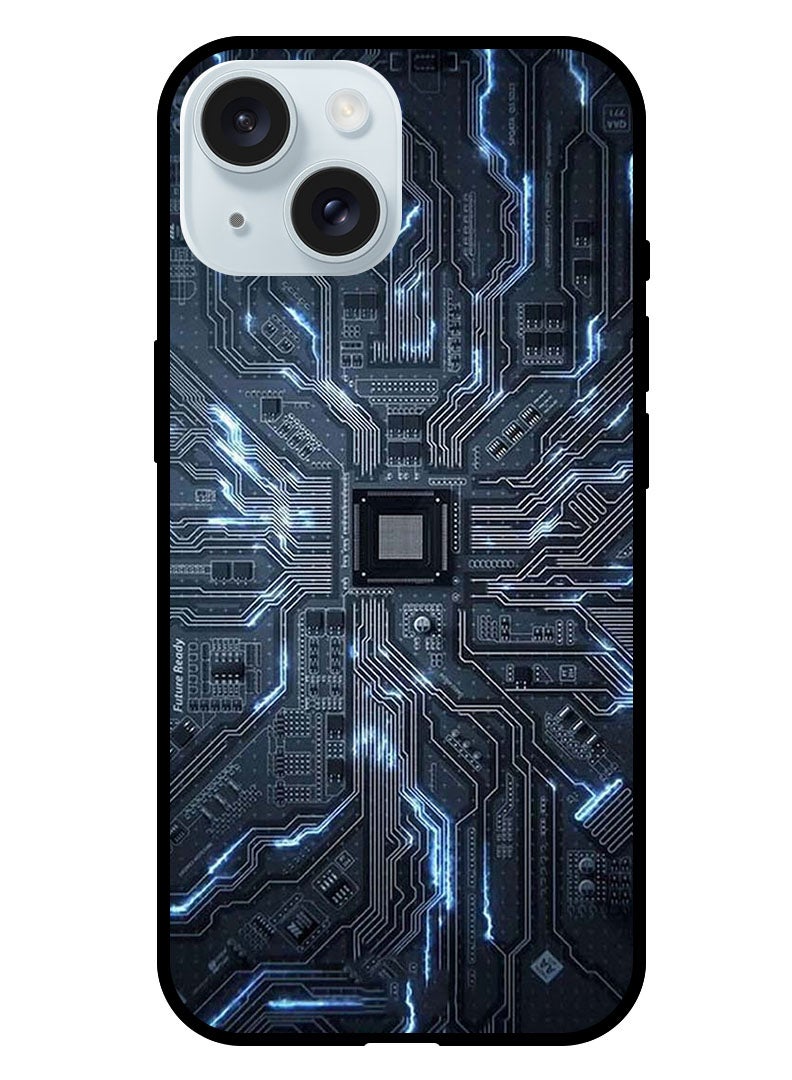 Theodor Protective Case Anti Scratch Shock Proof Bumper Cover For iPhone 15 Hardware Circuit - Image 1