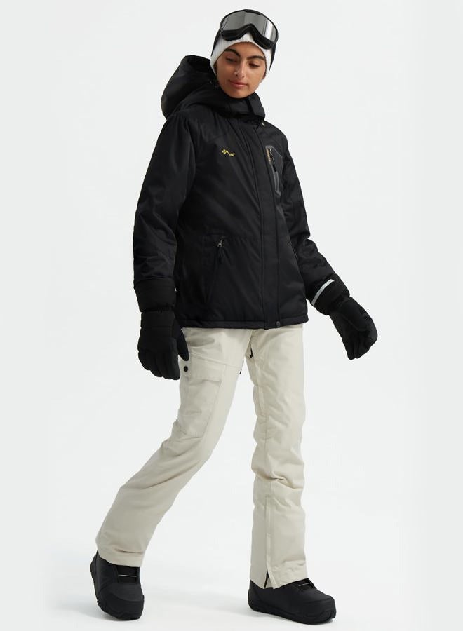 GEMYSE Women's Mountain Waterproof Ski Snow Jacket Winter Windproof Rain Jacket, Black, XL - Image 5