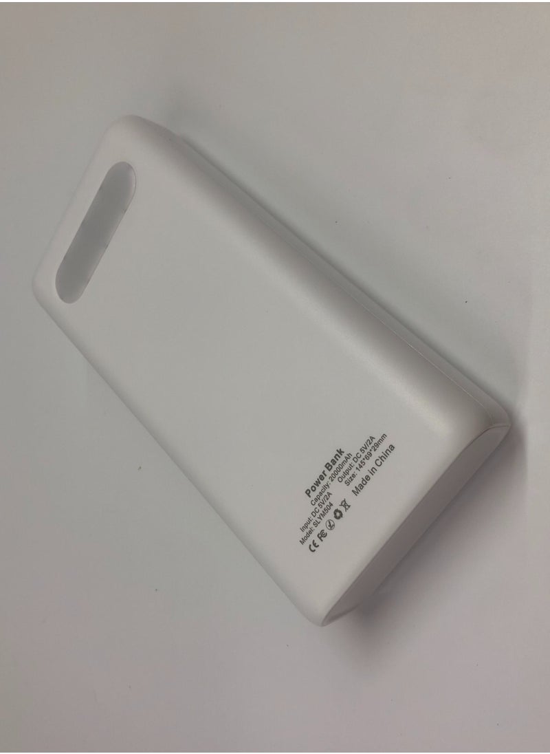 ALFY & CO - 20000 mAh Power Bank Portable Charger USB Type C Battery Pack 22.5W Fast Charging Compatible with iPhone 16 15 14 13 Pro Max Samsung Galaxy Z Fold 6 S24 S23 S22 S21 Ultra Apple Watch Airpods iPad white - Image 1