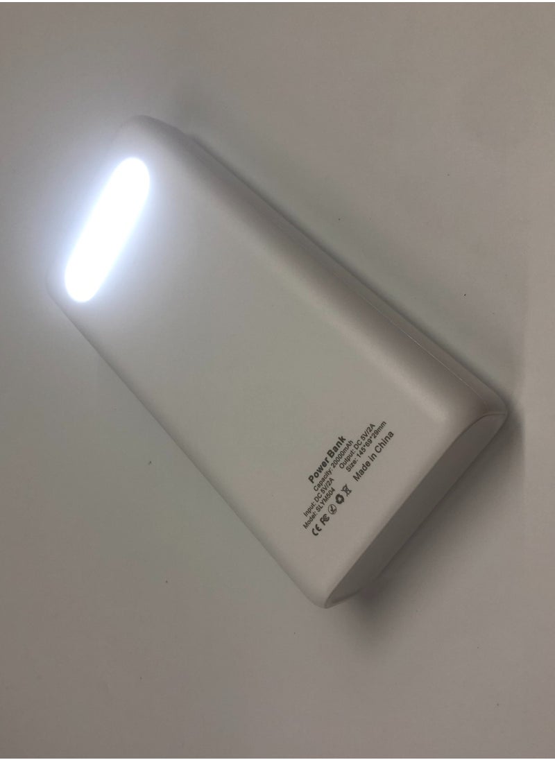 ALFY & CO - 20000 mAh Power Bank Portable Charger USB Type C Battery Pack 22.5W Fast Charging Compatible with iPhone 16 15 14 13 Pro Max Samsung Galaxy Z Fold 6 S24 S23 S22 S21 Ultra Apple Watch Airpods iPad white - Image 1